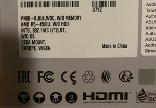 ASUS Mini PC PN50 Ryzen 5 4500U NUEVO