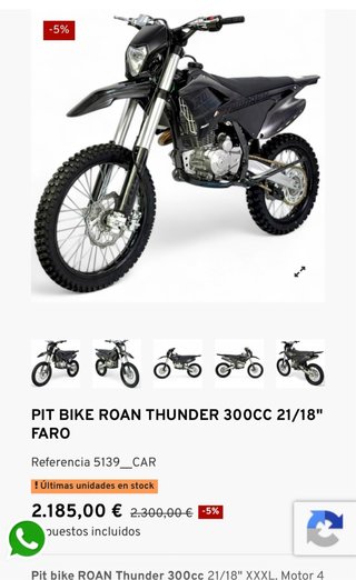 Roan Thunder 300cc Enduro Moto