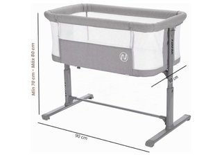 Cuna colecho Nania gris + sábanas