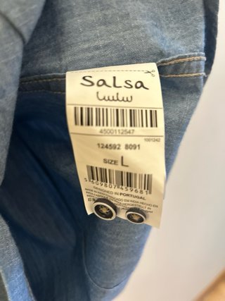 Camisa Salsa Slim Fit Hombre Talla L