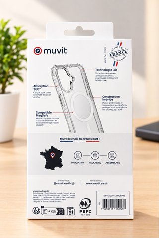 FUNDA iPhone 16 TRASPARENTE MagSafe