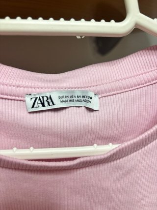 Camiseta Zara rosa talla M