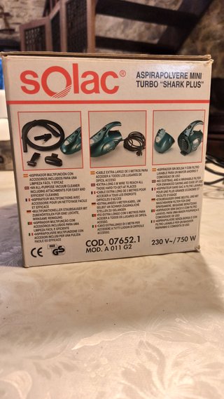 Aspiradora Solac Shark Plus 750W