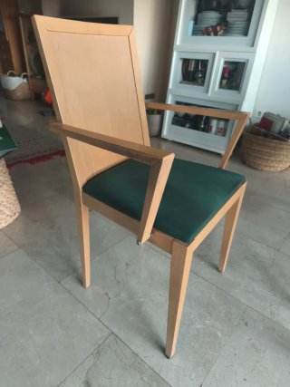 Lote 6 Sillas Comedor Madera Haya