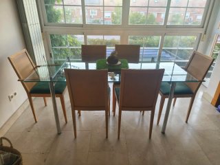 Lote 6 Sillas Comedor Madera Haya