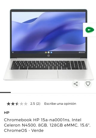 Portatile HP Chromebook Argento e Blu navy