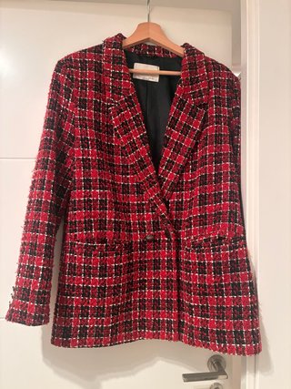Chaqueta Stradivarius cuadros talla L