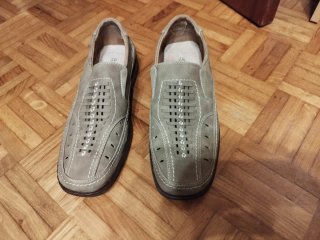 Zapatos de vestir hombre beige/gris