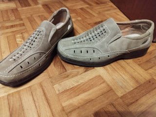 Zapatos de vestir hombre beige/gris
