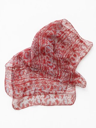 Foulard lungo donna rosso cotto | fantasia etnica