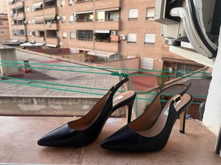 Zapatos de tacón Tejus de piel negros-sin usar!