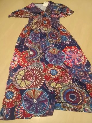 Vestido largo estampado
