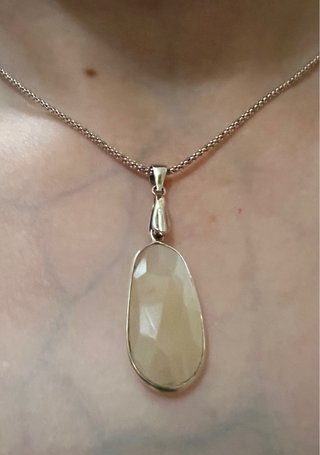 Colgante Piedra Sol Natural Facetada Y Plata 925