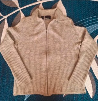 Chaqueta Zara Gris Chico Cremallera Talla XL