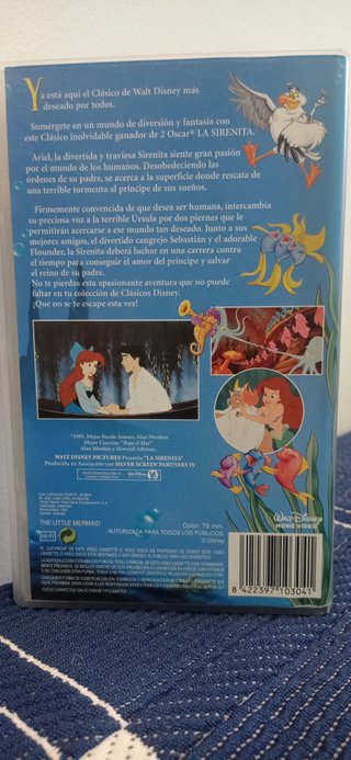 VHS La Sirenita Disney