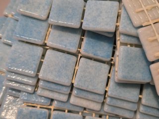 Baldosa azulejo Gresite azul claro piscina jardín