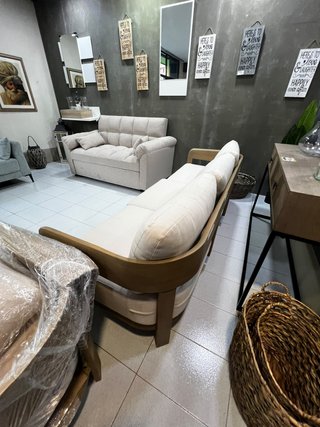 Sofá 3 Plazas SKLUM Beige Tela