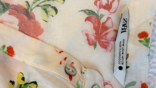 Vestido largo estampado floral Zara