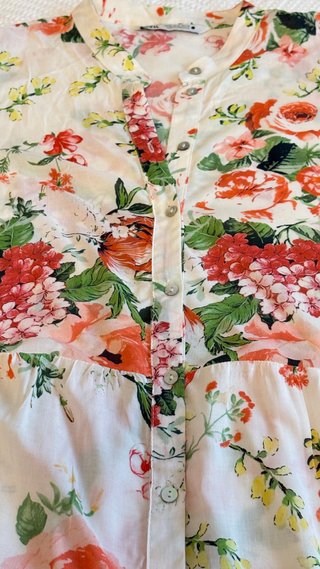 Vestido largo estampado floral Zara