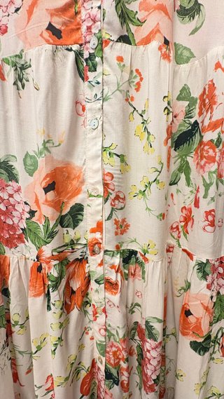 Vestido largo estampado floral Zara