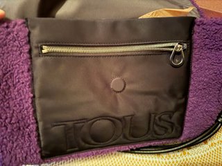 Bolso Tous Morado y Negro Peluche 100% Original