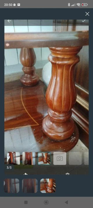 Mesa de centro de comedor madera y cristal