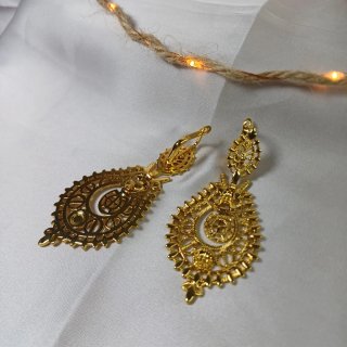 Pendientes Reina Oriente Chapado Oro 18k