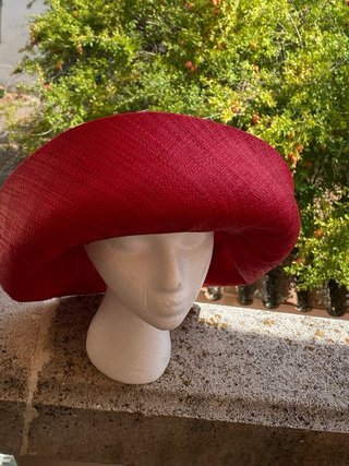 Sombrero Pamela Rafia Madagascar Burdeos