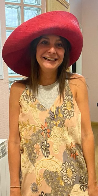 Sombrero Pamela Rafia Madagascar Burdeos