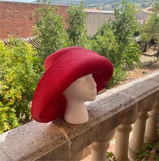 Sombrero Pamela Rafia Madagascar Burdeos