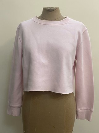 Sudadera rosa corta