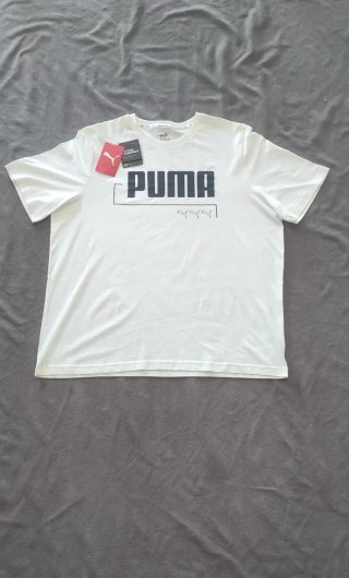 Camiseta Puma blanca logo DryCELL
