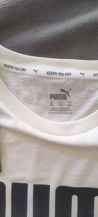 Camiseta Puma blanca logo DryCELL