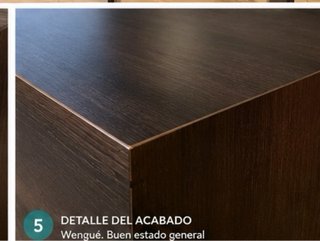 Mueble salón madera maciza, color wengue