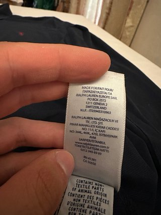Polo Ralph Lauren Blu Manica Lunga XL