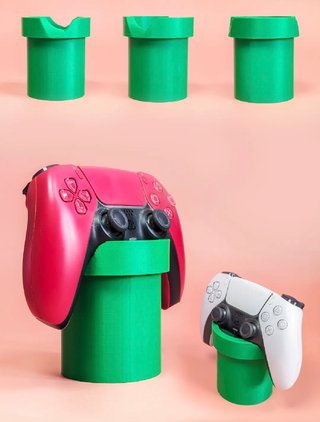 Soporte Mando Tubería Mario Bros