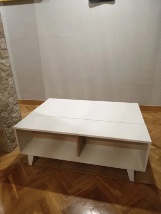 Mesa Centro Elevable Zaiken PLUS Blanca