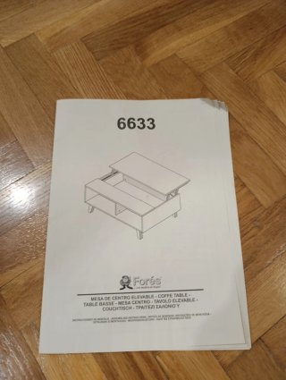 Mesa Centro Elevable Zaiken PLUS Blanca