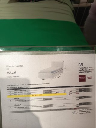Cama MALM 90x200 cm Blanca - Ikea