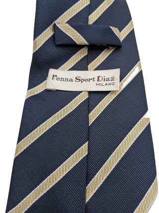Cravatta Vintage Penna Sport Jazz Milano Blu Navy