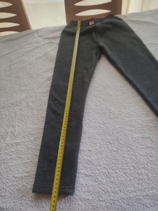 Leggings térmicos niña T.12 gris con elefante