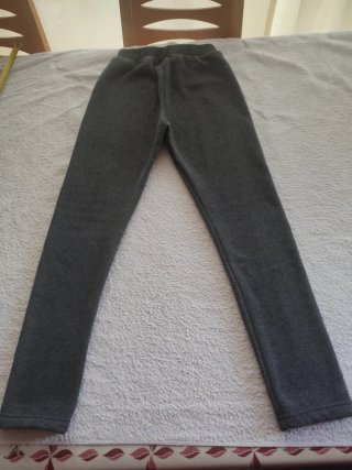 Leggings térmicos niña T.12 gris con elefante