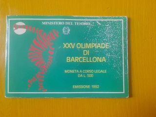 500 Lire Argento Olimpiadi Barcellona 1992