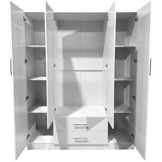 Armario 4 puertas blanco con espejos