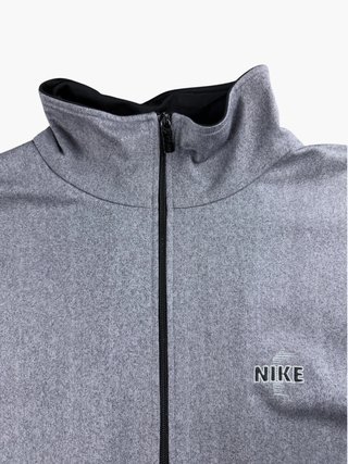Vintage 90s Track Jacket Nike Grey Back Logo Y2K