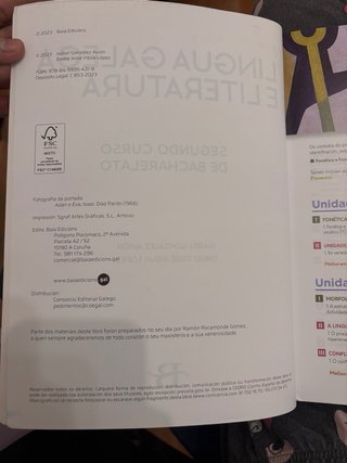 Lingua galega e literatura 2º Bach.