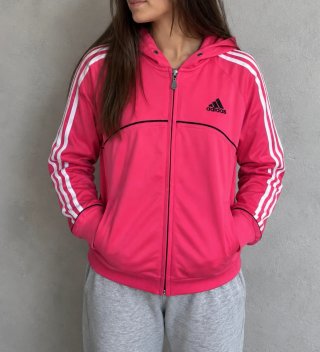 Sudadera Adidas Rosa con Capucha y vintage