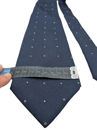 Hugo Parsons Cravatta Uomo Blu Navy Pois Made in