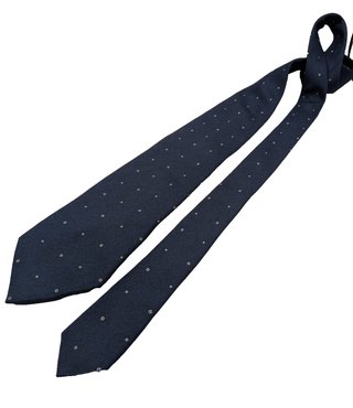 Hugo Parsons Cravatta Uomo Blu Navy Pois Made in