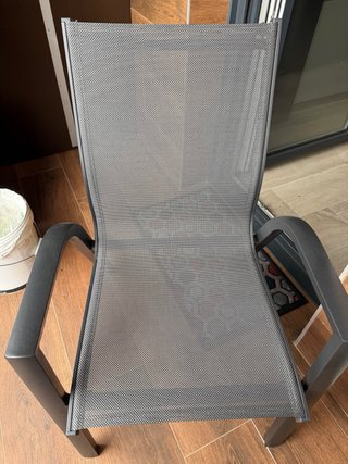 Silla de exterior gris antracita